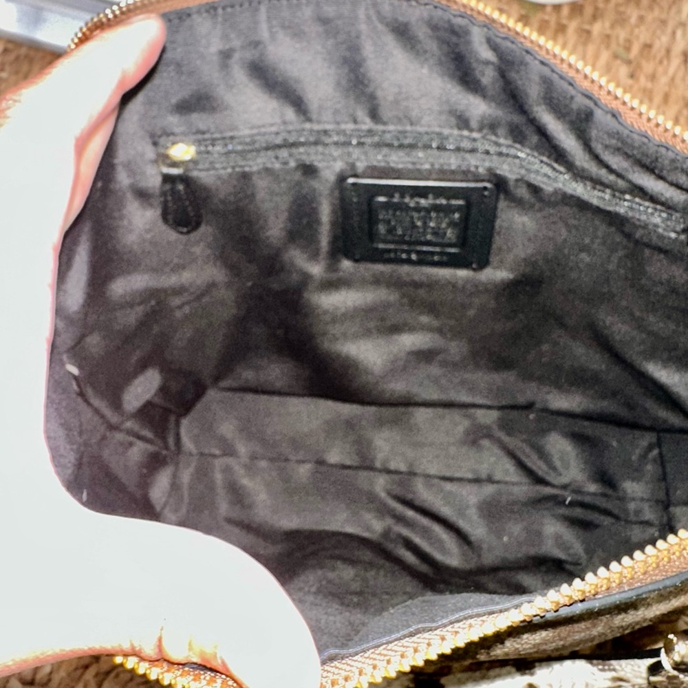 Coach Tan and Black Signature Tote - Picture 5 of 5